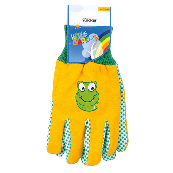 Guanti Giardinaggio Bambini - Lattice Antiscivolo, Taglia 7-9 Anni, Verde, Con Fodera In Maglia