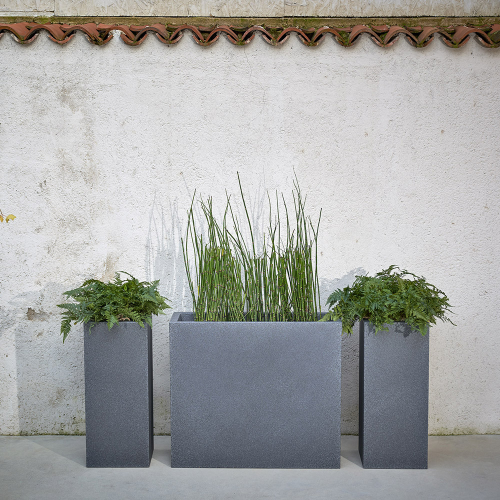 Vaso quadro Kube high con ruote - immagine 2