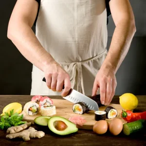 Coltello  Santoku con alveoli